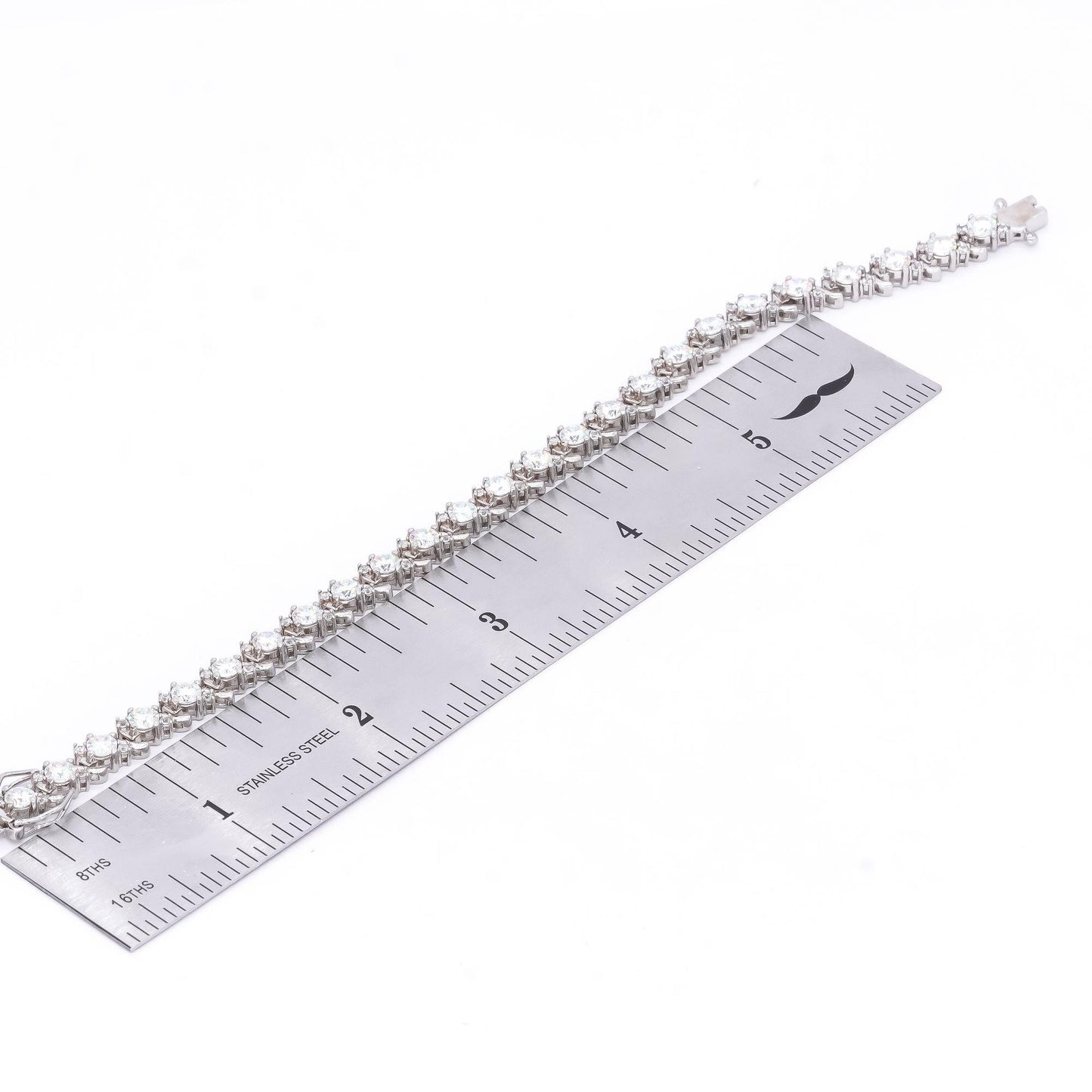 Sterling Silver Jewelry 10.0CT White Topaz Fancy Formal Tennis Bracelet