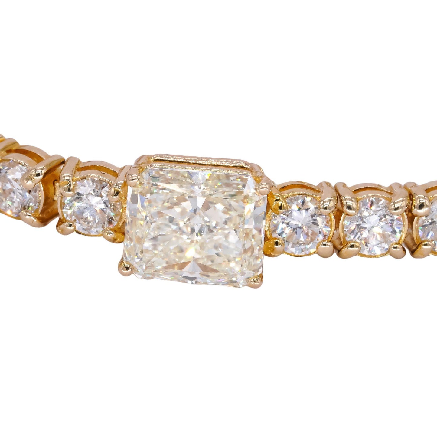 14K Yellow Gold 30.18CT Diamond Tennis Bracelet $830k Retail Value