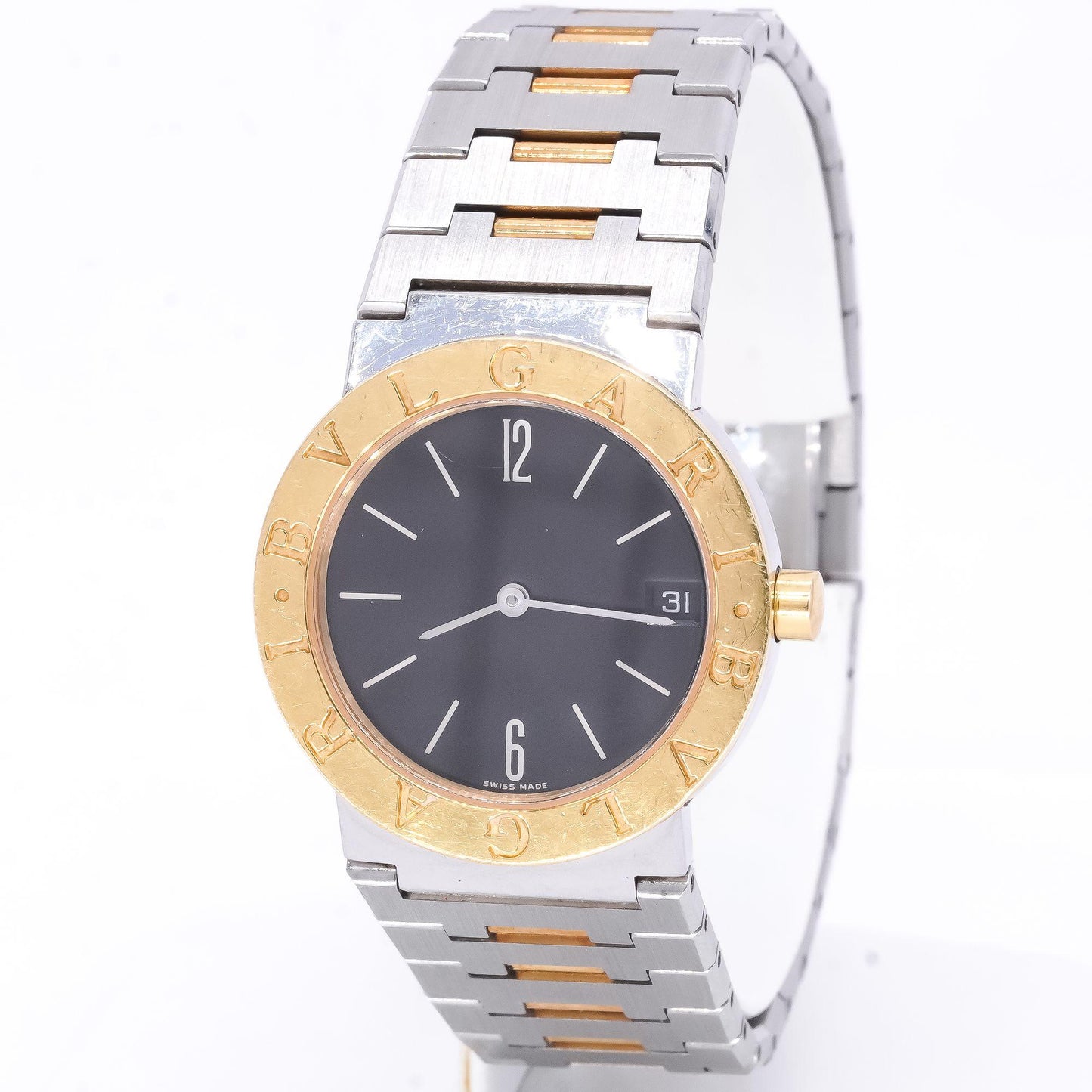 BVLGARI Designer BB30SGD 18k Gold Stainless Steel Quartz Watch
