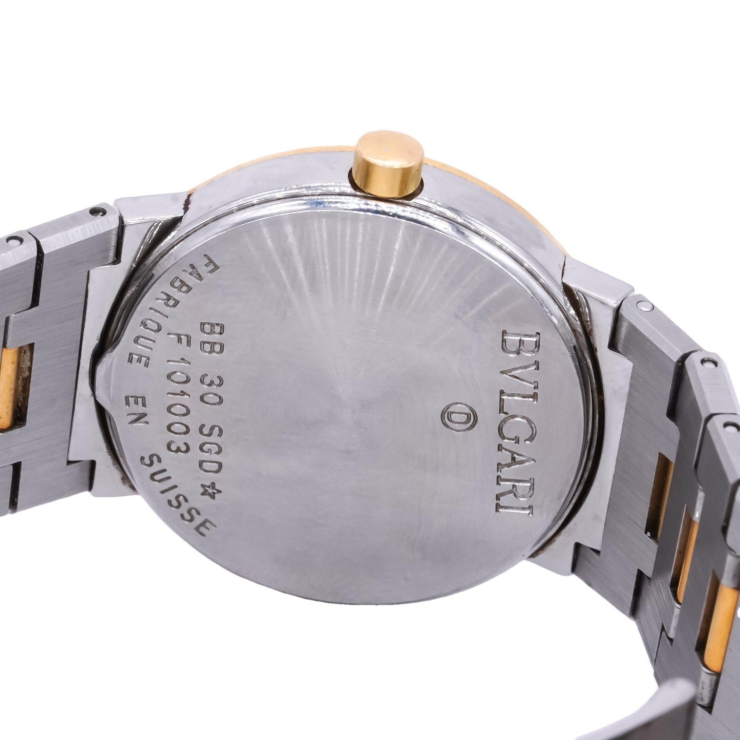 BVLGARI Designer BB30SGD 18k Gold Stainless Steel Quartz Watch