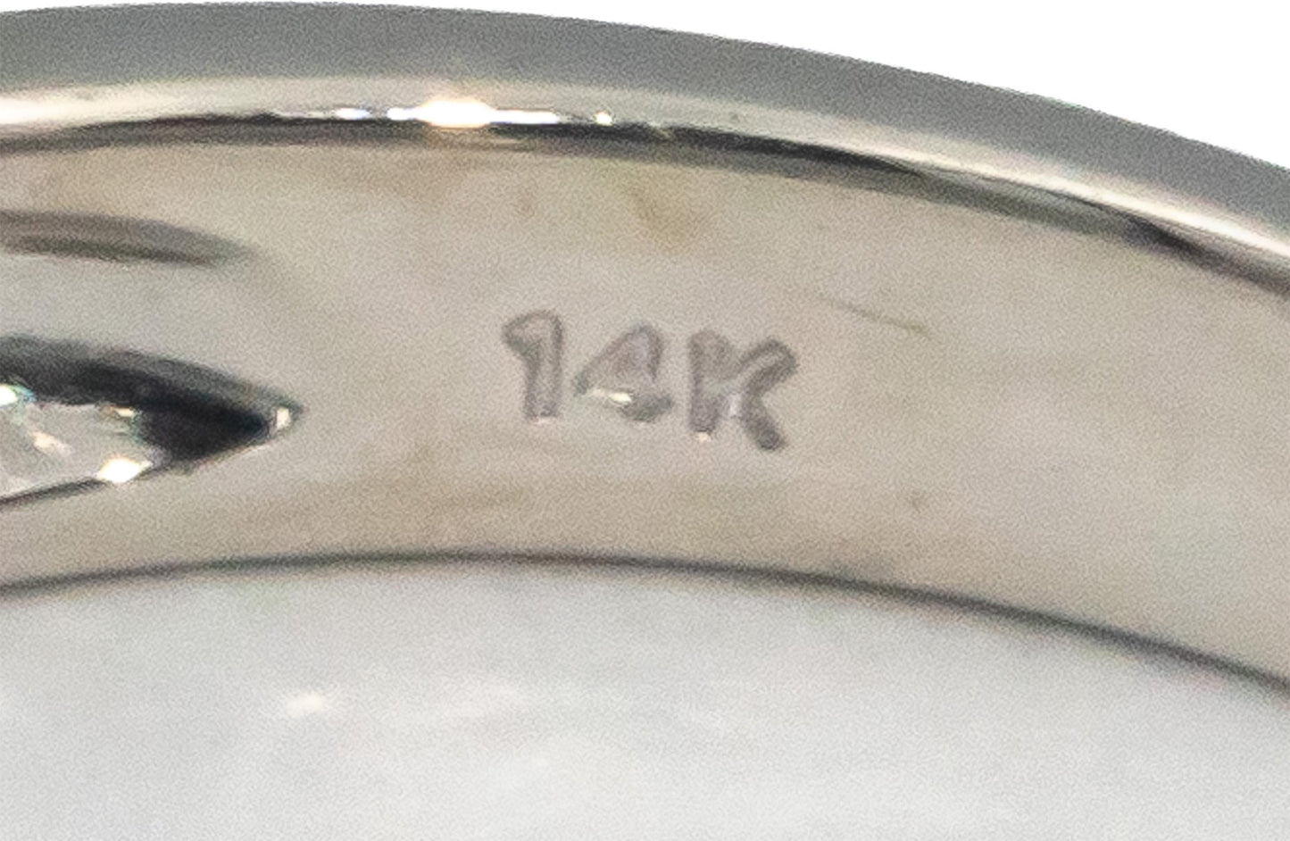 14k White Gold 0.25CT Baguette Cut Diamond Band Ring Size 5.5