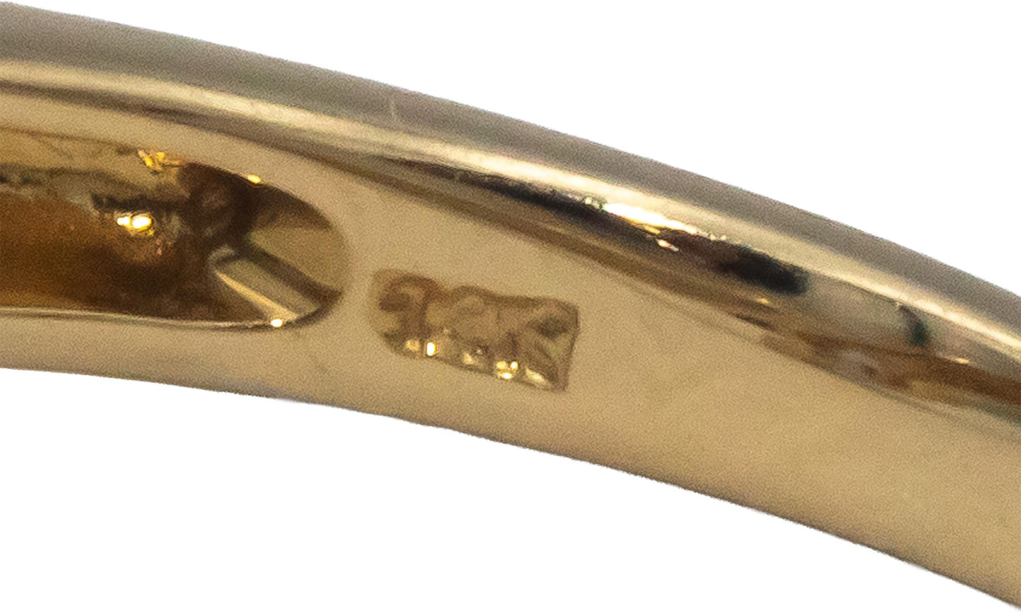 DYACH Designer 14k Yellow Gold 0.32CT Diamond and Tanzanite Ring Size 7