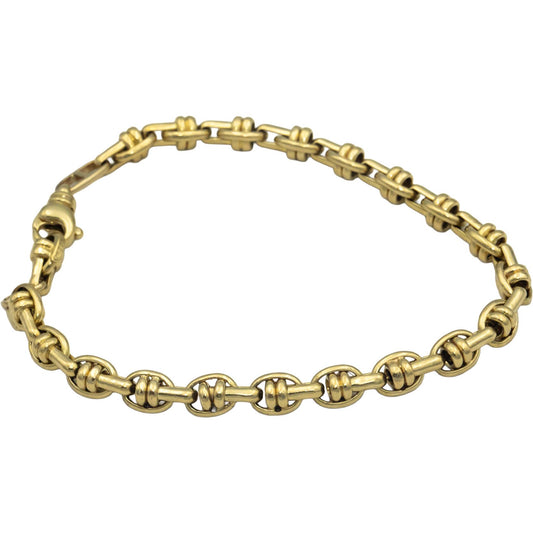 CHIMENTO Designer 18k Yellow Gold Fancy Anchor Link Chain Bracelet