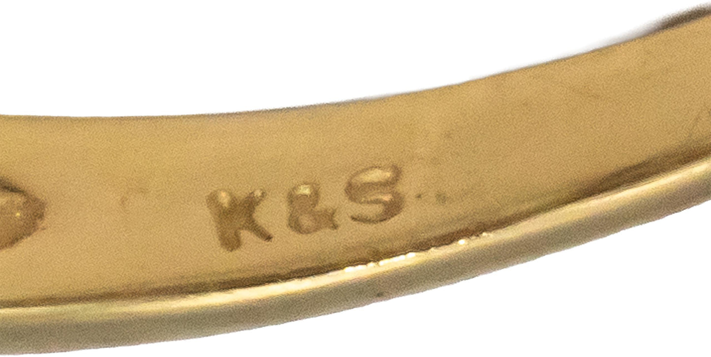 14k Yellow Gold 0.25CT Princess Cut Diamond Ring Size 7