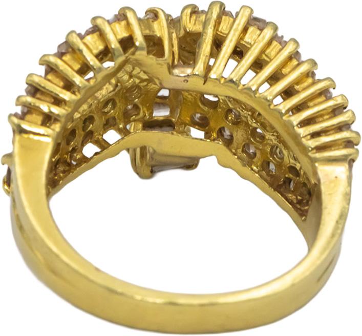 18k Yellow Gold Jewelry VS Baguette & Round Diamond Ring  2.0CT Size 6.5