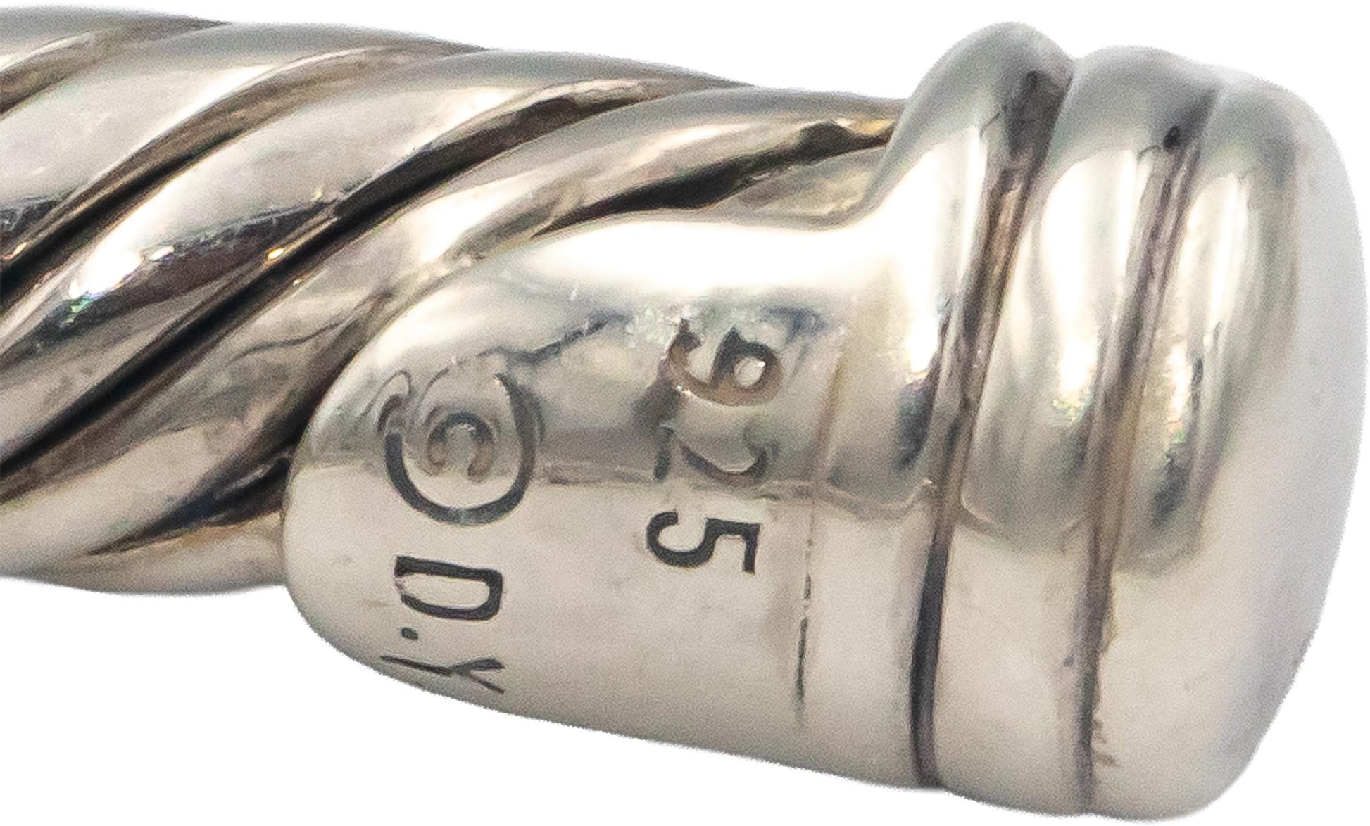 DAVID YURMAN Sterling Silver Black Diamond Cable Classics Bracelet $600 Retail