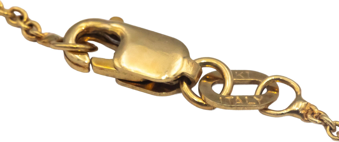 14k Yellow Gold 2.85CT Oval Cabochon Opal Solitaire Pendant Necklace Chain