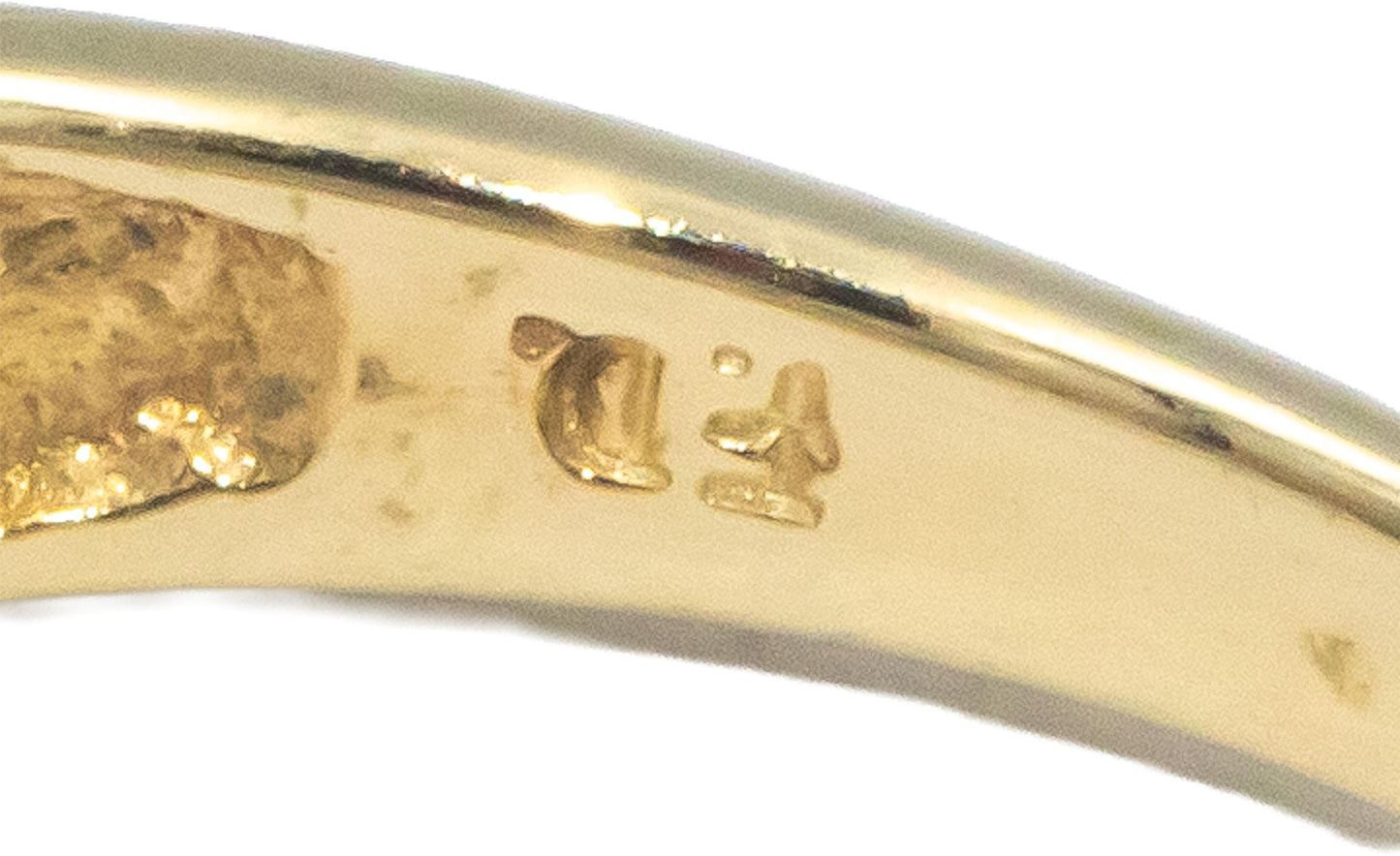 Diamond and Sapphire 10k Yellow & White Gold Crossover Band Ring 0.20CT Size 7