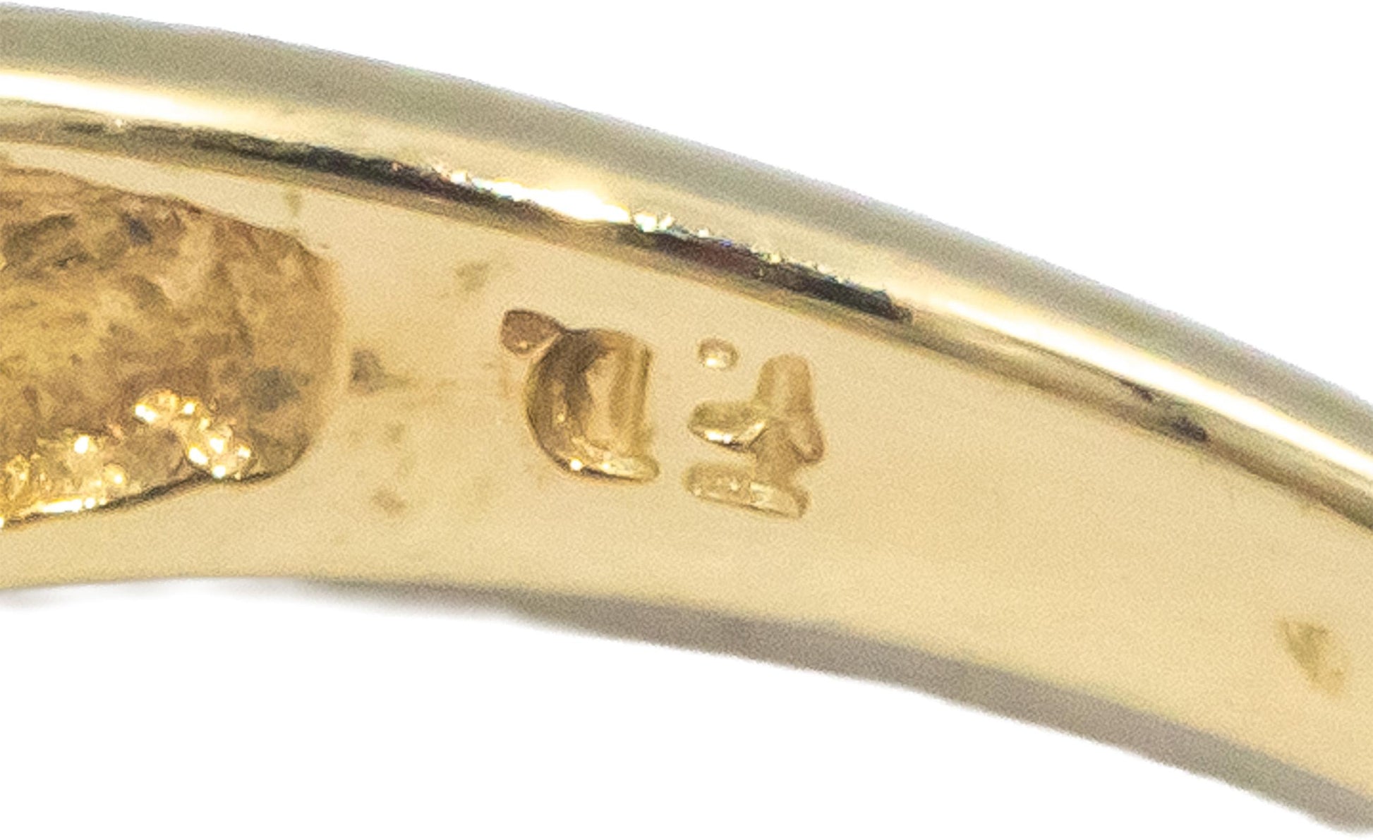 Diamond and Sapphire 10k Yellow & White Gold Crossover Band Ring 0.20CT Size 7