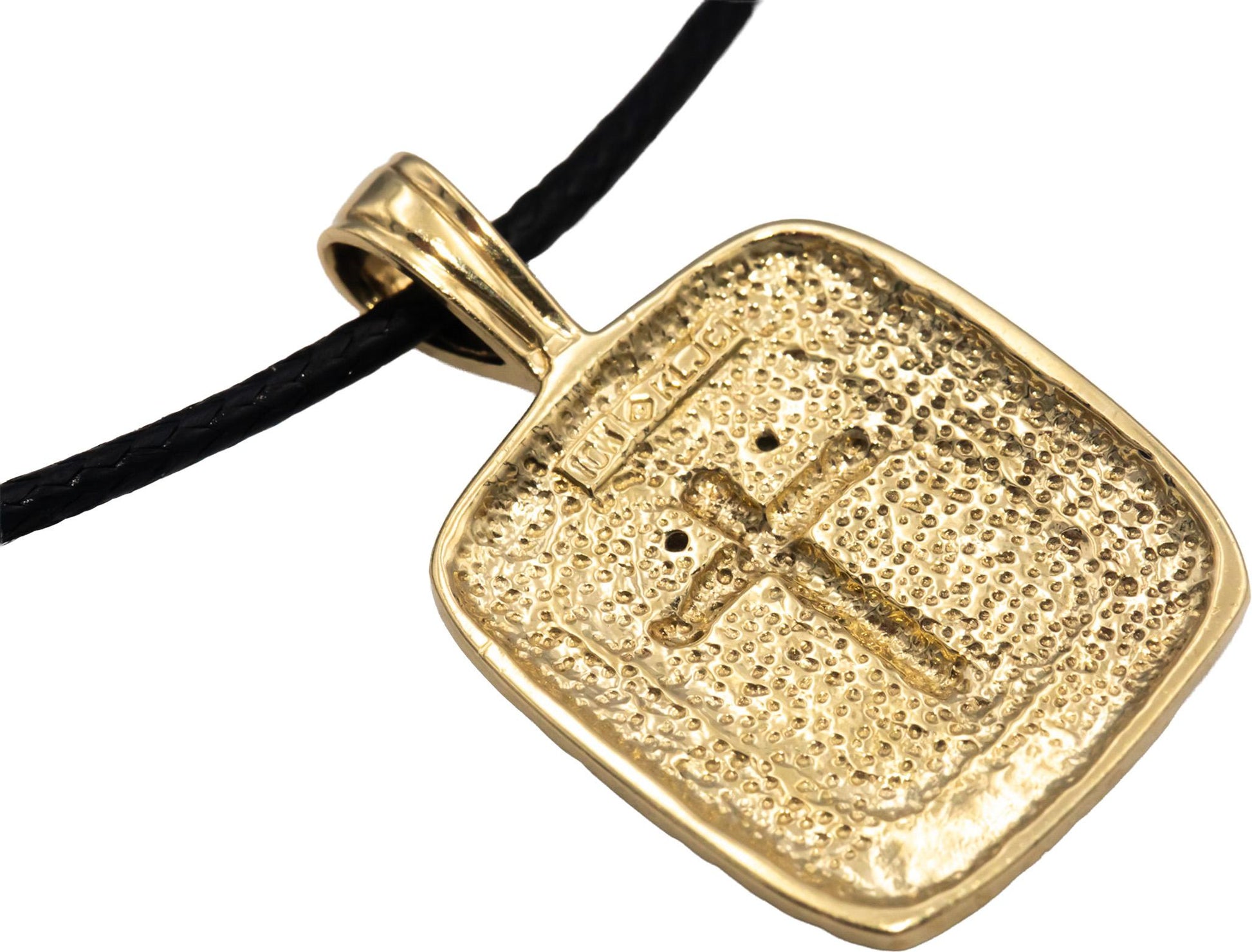 10k Yellow & White Gold Jewelry Religious Crucifix Cross Pendant Necklace