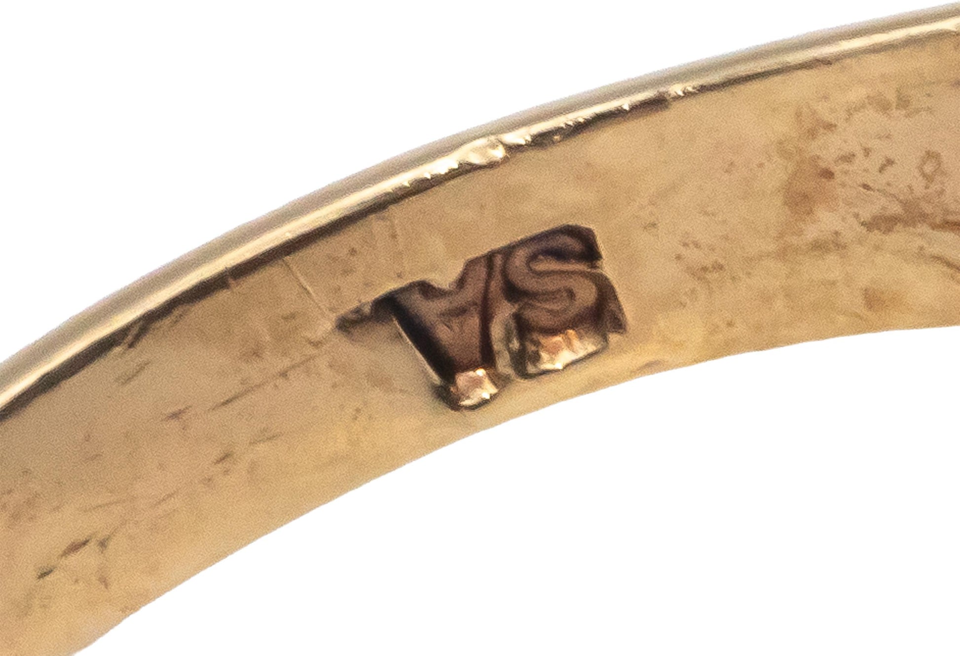 Vintage 10k Yellow Gold Jewelry Carved Hematite Cameo Ring Size 9