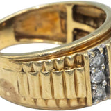 10k White Gold Round Cut Diamond Men's Band Ring 0.75CT Size 9.5