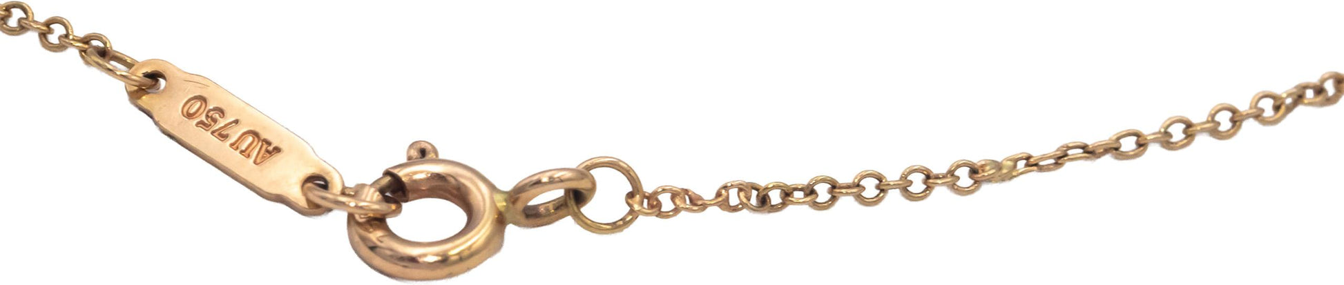 TIFFANY & CO. 18k Yellow Gold Tiffany Keys Heart Key Pendant Necklace w/ Box