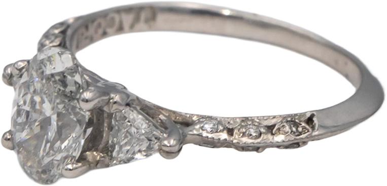 TACORI Platinum Diamond Engagement Wedding Ring 1.40CT w/ 1.05CT Center Size 6.5