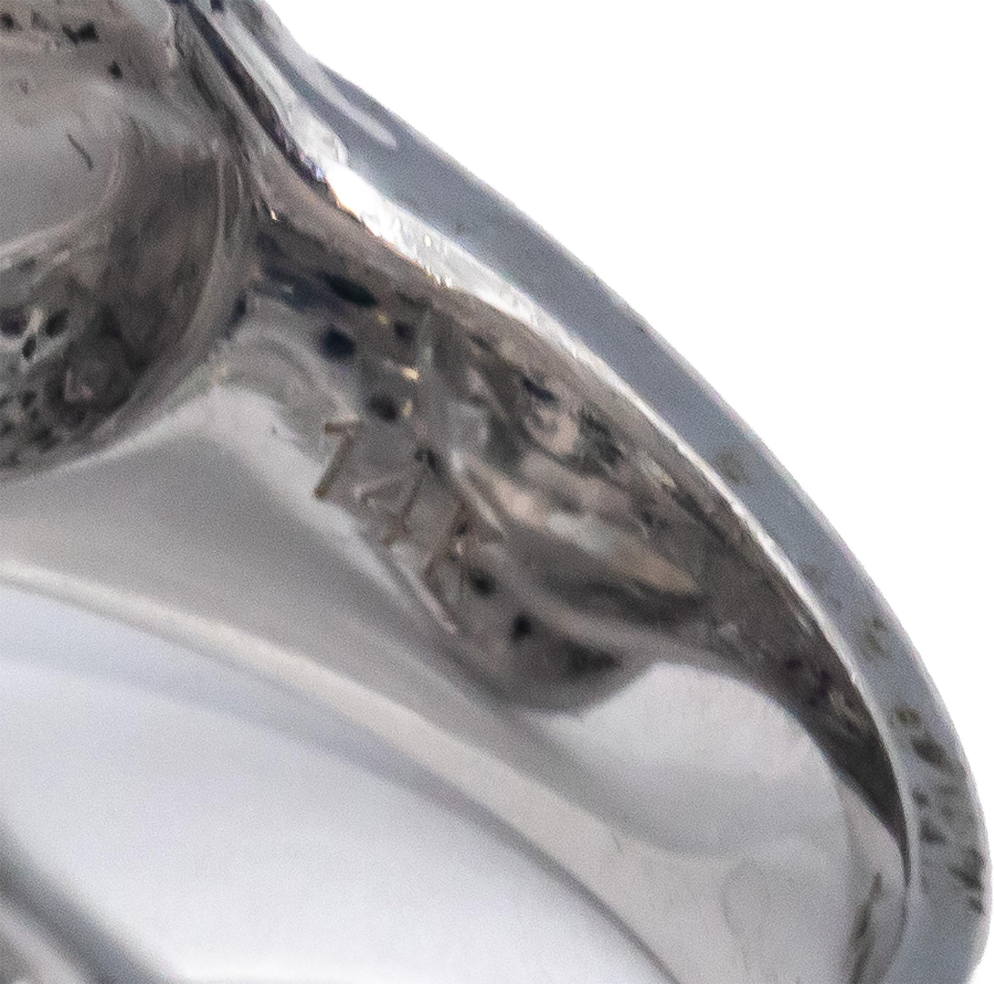 14k White Gold White & Black Diamond Cluster Swirl Statement Ring 2.50CT Size 7