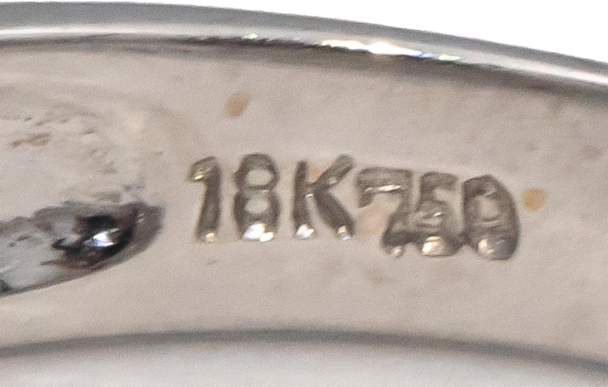 18k White Gold VS Princess Cut Diamond Band Ring 0.70CT Size 6.5