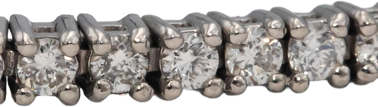 14k White Gold Round Diamond Tennis Bracelet 1.61CT