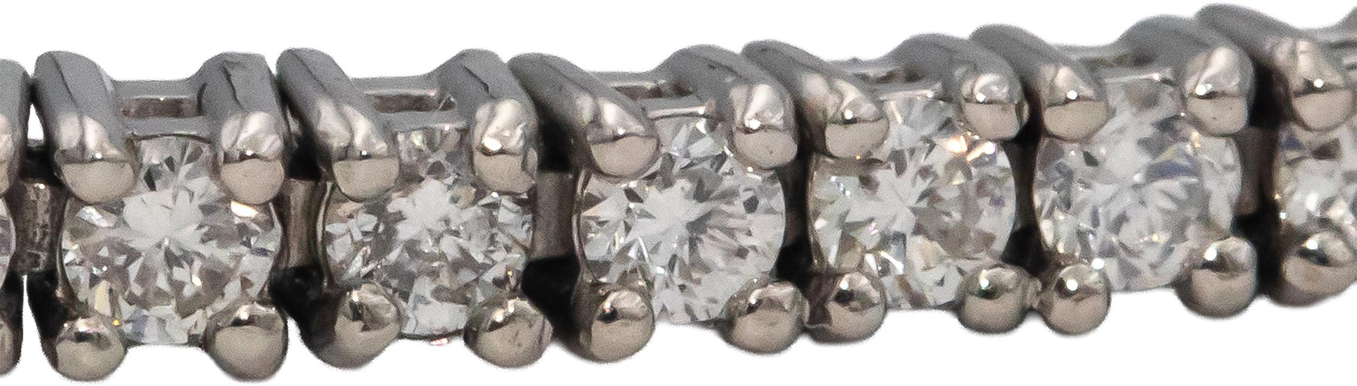 14k White Gold Round Diamond Tennis Bracelet 1.61CT