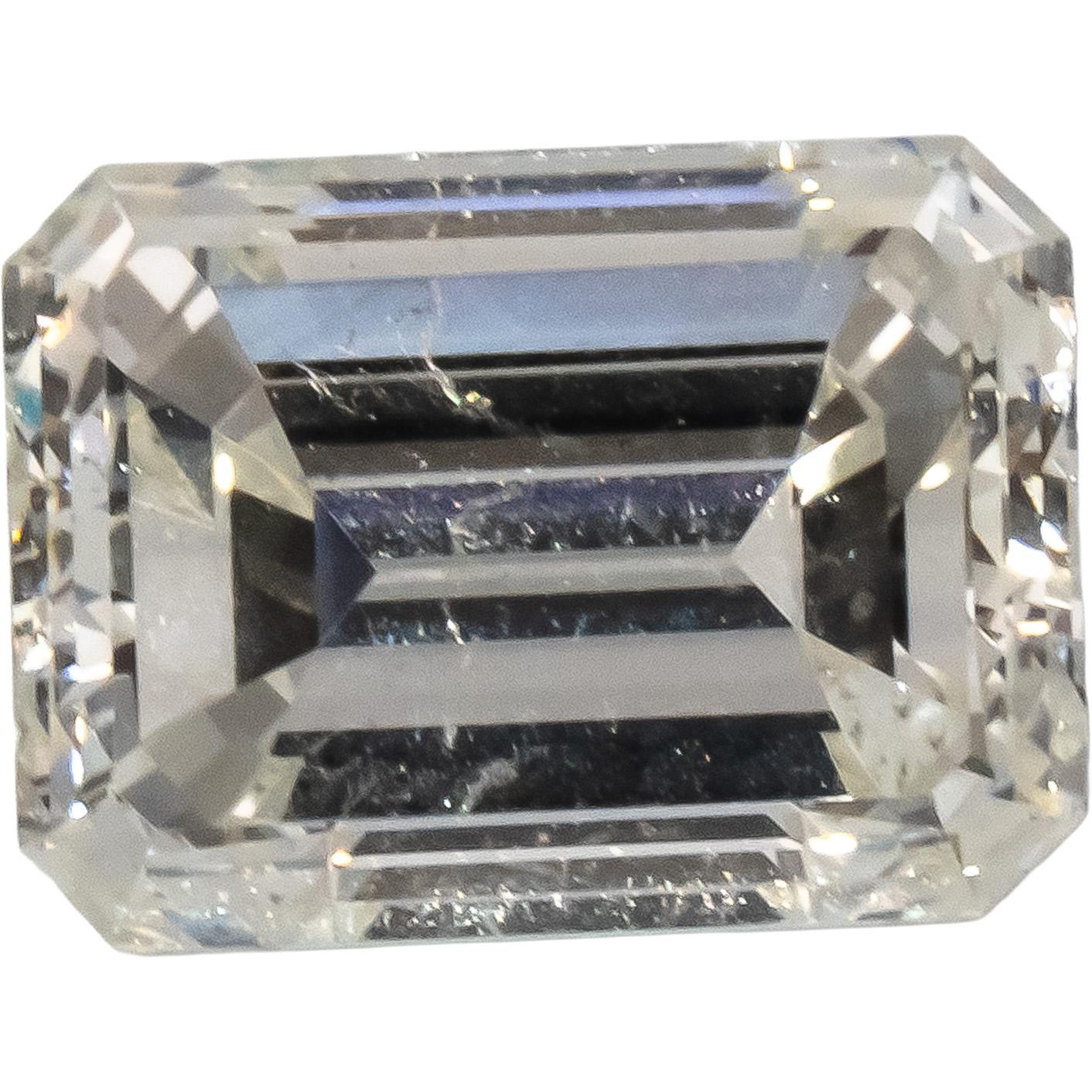 GIA Certified SI2/H Emerald Cut Diamond Loose Stone 3.01CT