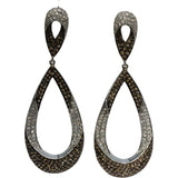 18k White Gold Round Diamond Drop Dangle Earrings 4.40CT