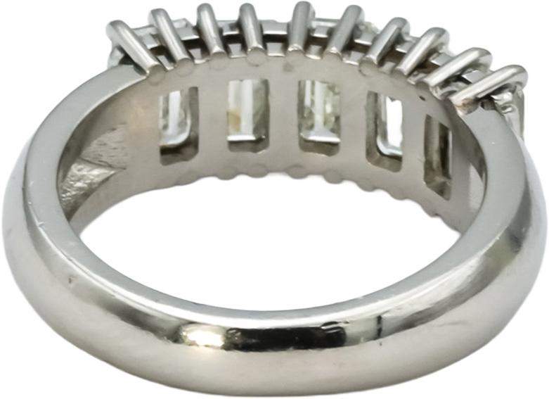 Platinum VS Emerald Cut Diamond Band Ring 2.50CT Size 6.5