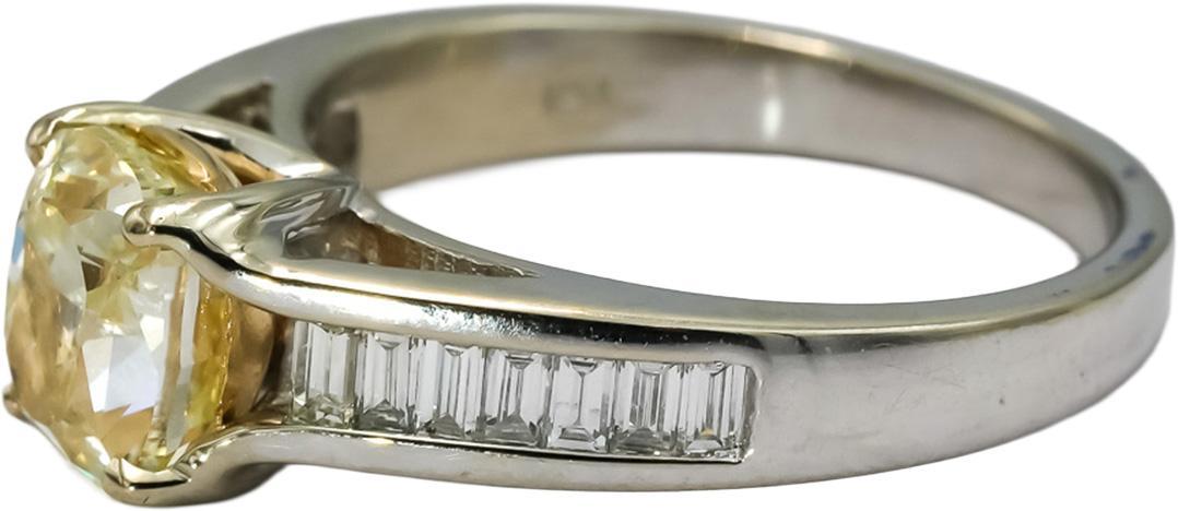 GIA Certified 18k White Gold Diamond Engagement Ring 2.71CT Size 7