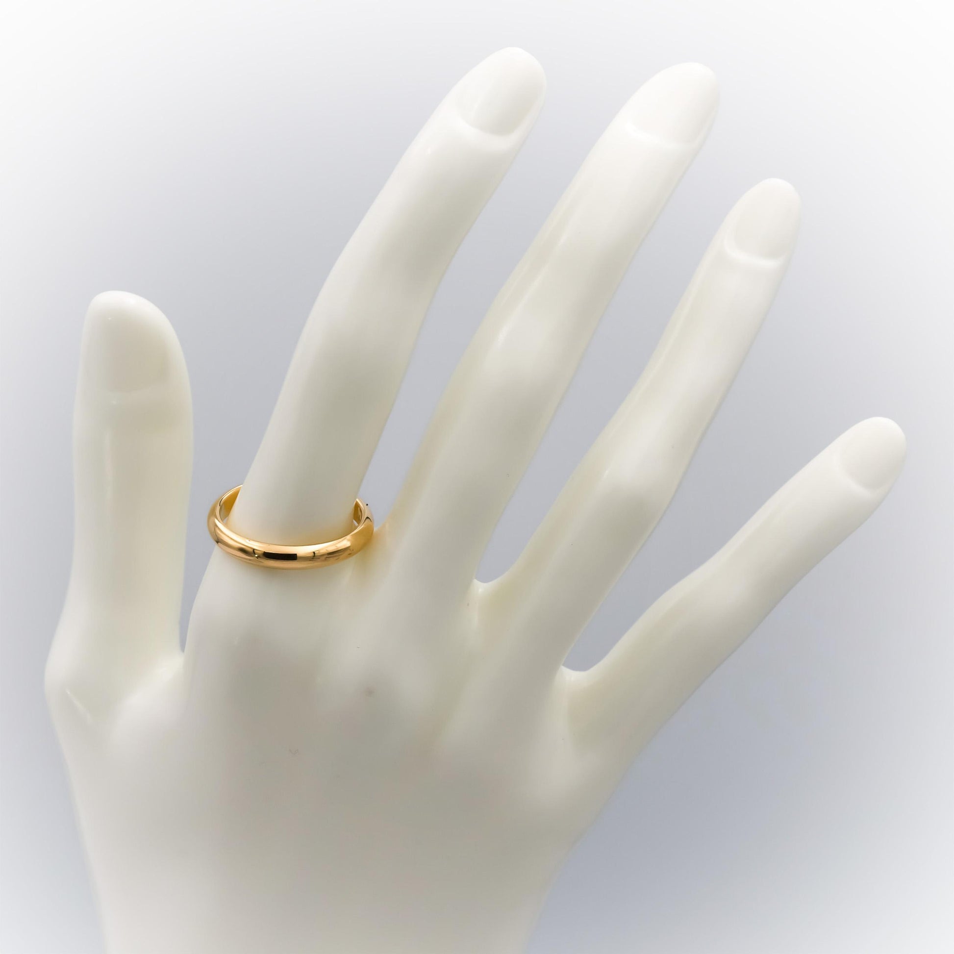 CARTIER 18k Yellow Gold 1895 Wedding Band Ring 3.5mm Wide Sz. 59 w/ Box & Papers