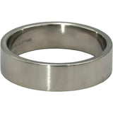 TIFFANY & CO. Platinum 6.0mm Wide Flat Men's Wedding Band Ring Size 10.5