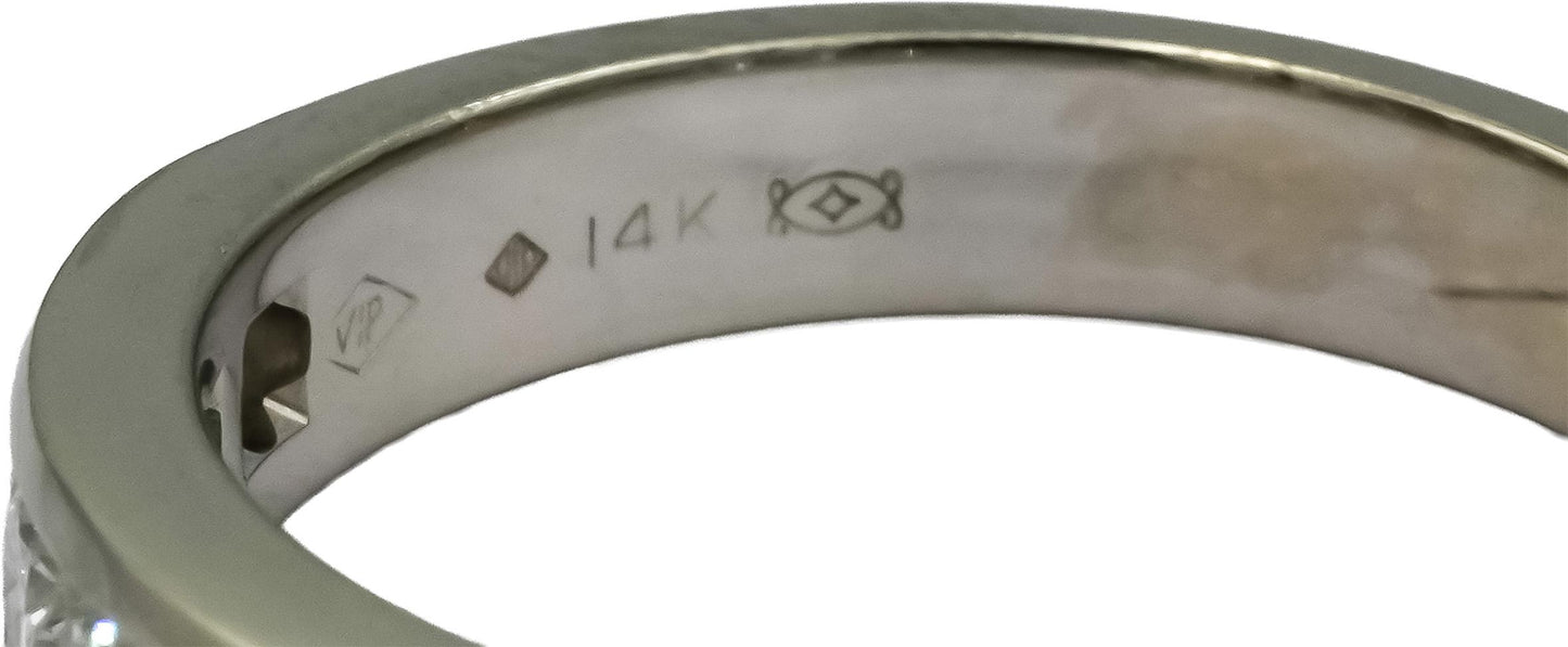 14k White Gold VS Round Channel Set Diamond Band Ring 1.0CT Size 6