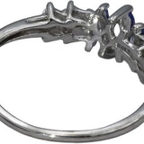 10k White Gold Marquise Tanzanite Ring 0.25CT Size 7 w/ Diamond Accents