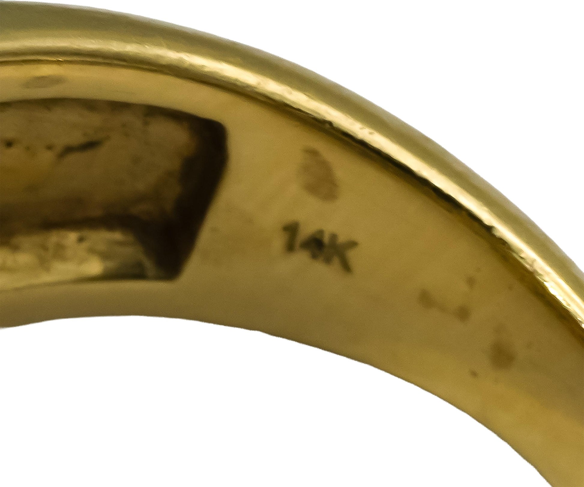 EFFY 14k Yellow Gold Round and Baguette Diamond Wavy Band Ring 1.0CT Size 5.75