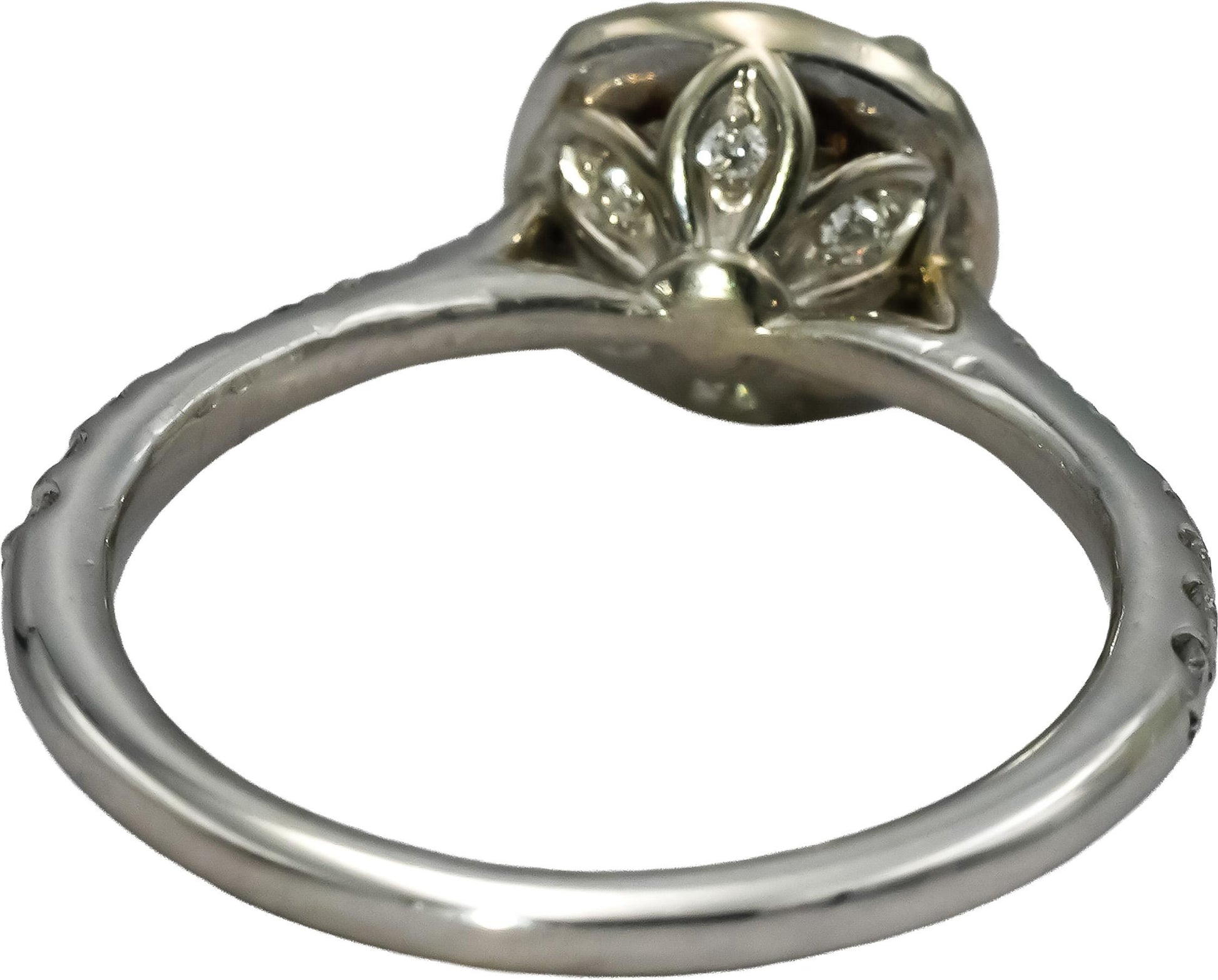 14k White Gold VS Round Diamond Engagement Ring 1.05CT Size 6.75