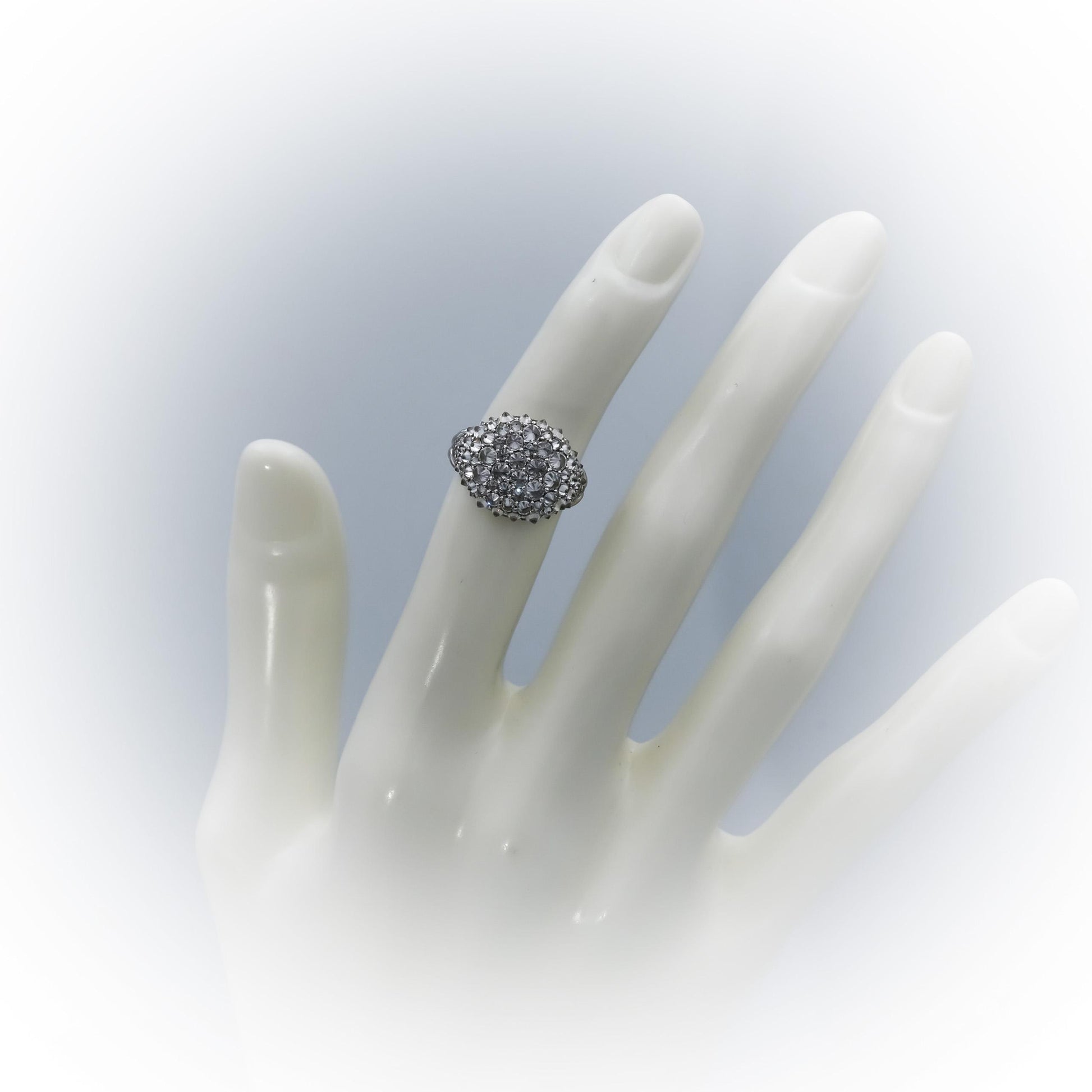DAVID YURMAN 18k White Gold Diamond Reverse Set Pave Pinky Ring 2.27CT Sz 4