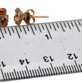LE VIAN 14k Rose Gold Morganite Stud Earrings w/ Diamond Accents