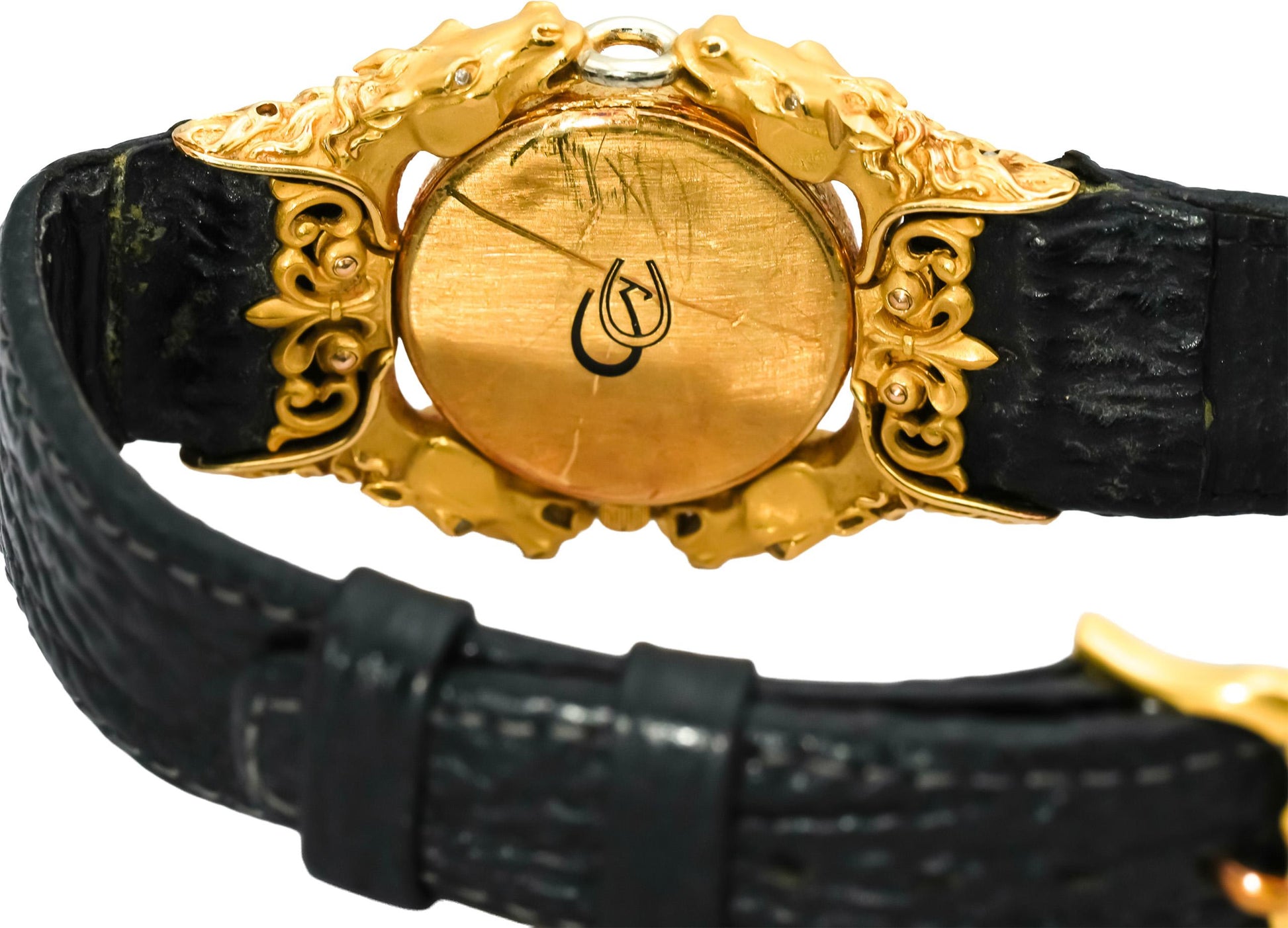 CARRERA Y CARRERA 18k Gold Caballos Mother of Pearl Quartz Watch Diamond Accents