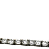 14k White Gold VS Round Lab-Grown Diamond Tennis Necklace 37.28CT