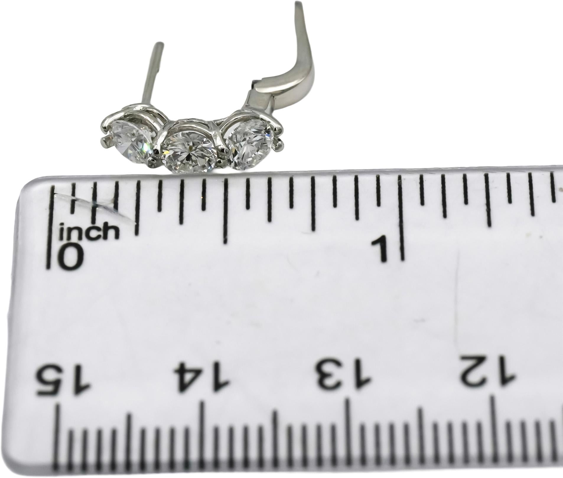 Platinum VS Round Lab-Grown Diamond Huggie Earrings 1.67CT