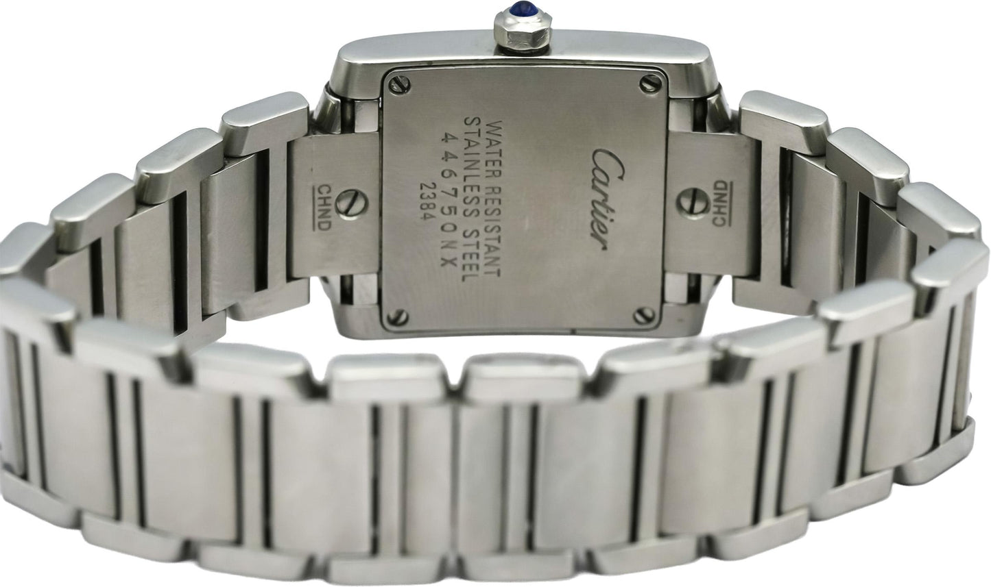 CARTIER Stainless Steel Tank Francaise Quartz Watch Ref 2384