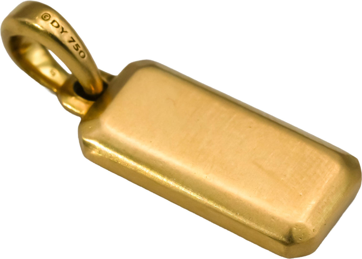 DAVID YURMAN 18k Yellow Gold Bar Pendant
