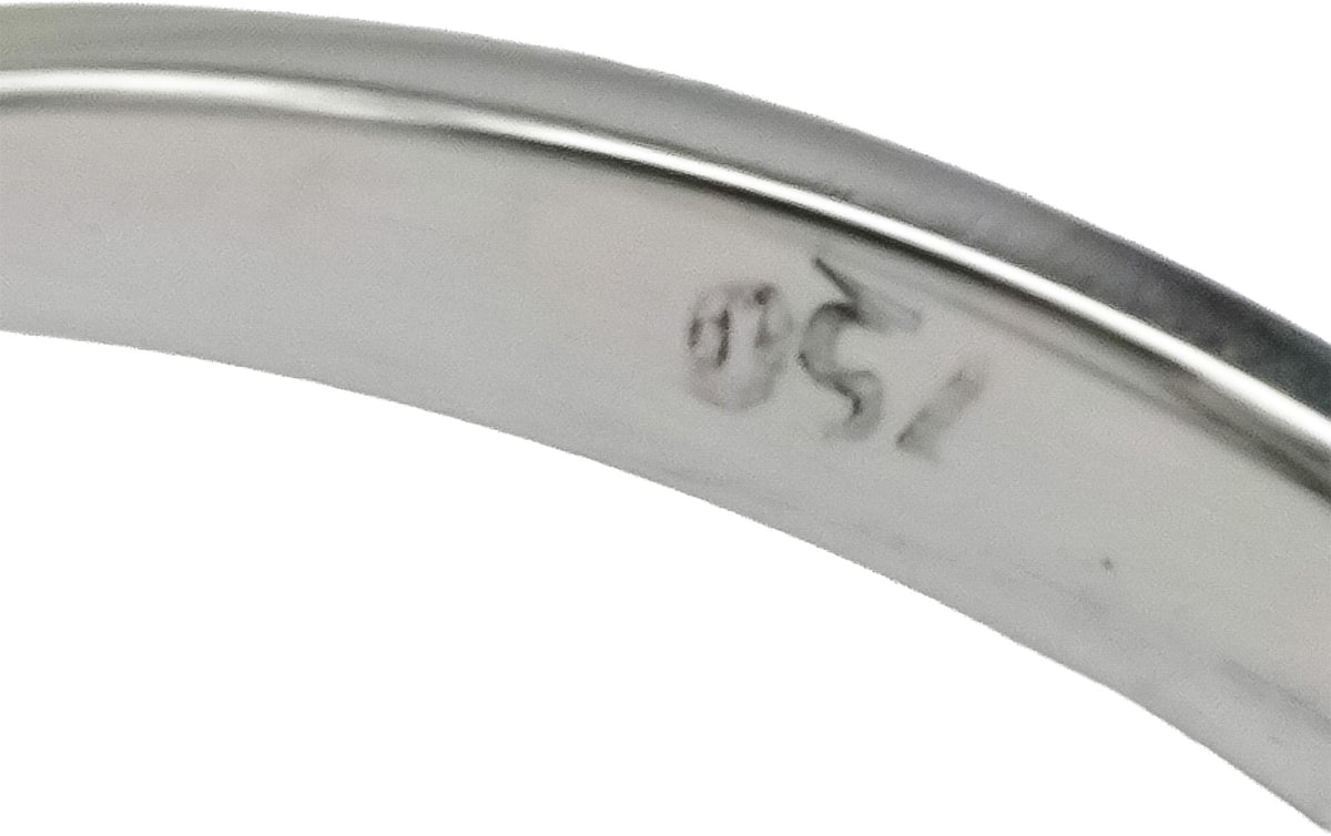18k White Gold Diamond and Blue Topaz Cocktail Ring 1.10CT Size 5.75