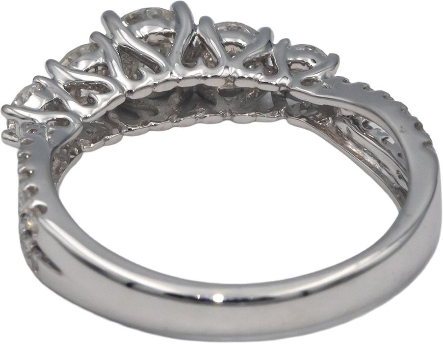 14k White Gold 1.25CT Round Cut Diamond Ring Size 7