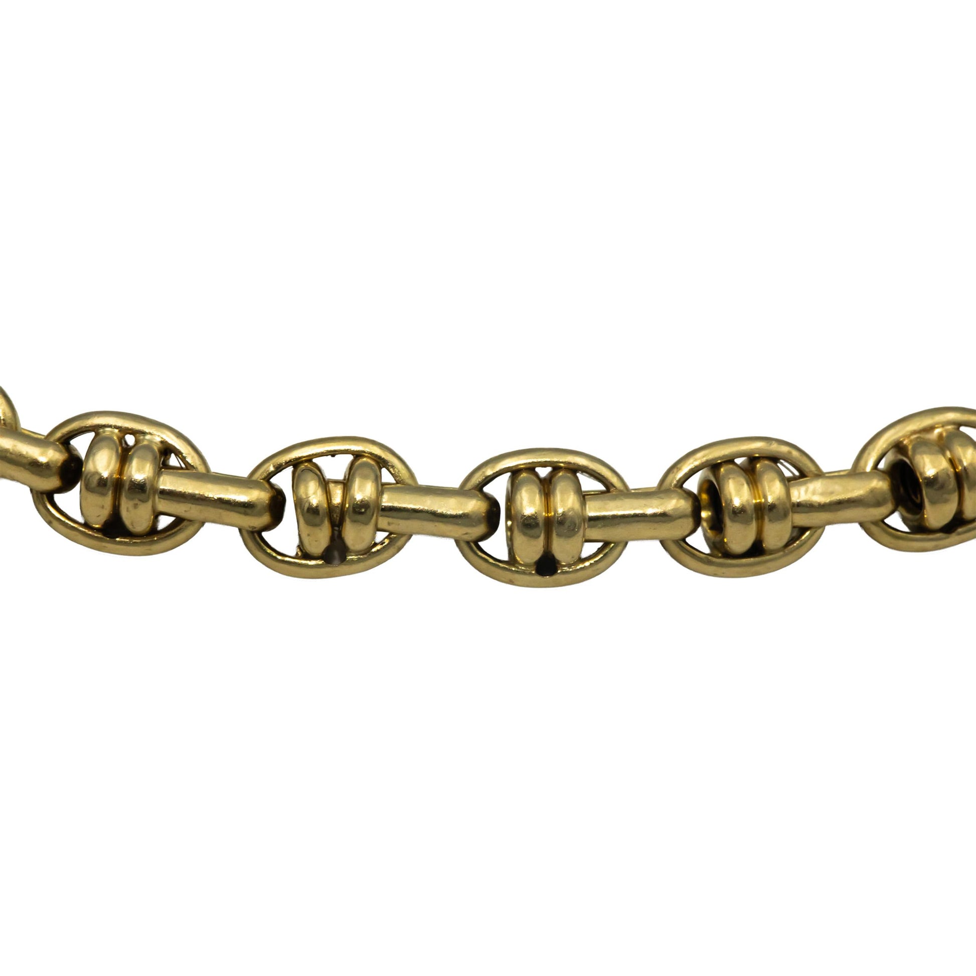 CHIMENTO Designer 18k Yellow Gold Fancy Anchor Link Chain Bracelet