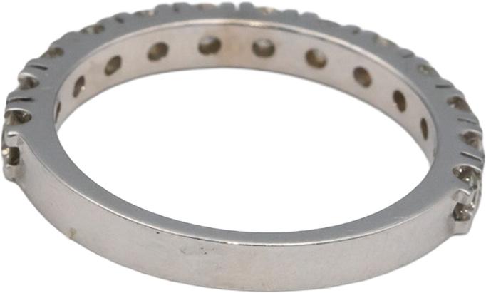 18k White Gold 0.72CT VS Round Cut Diamond Wedding Band Ring Size 7