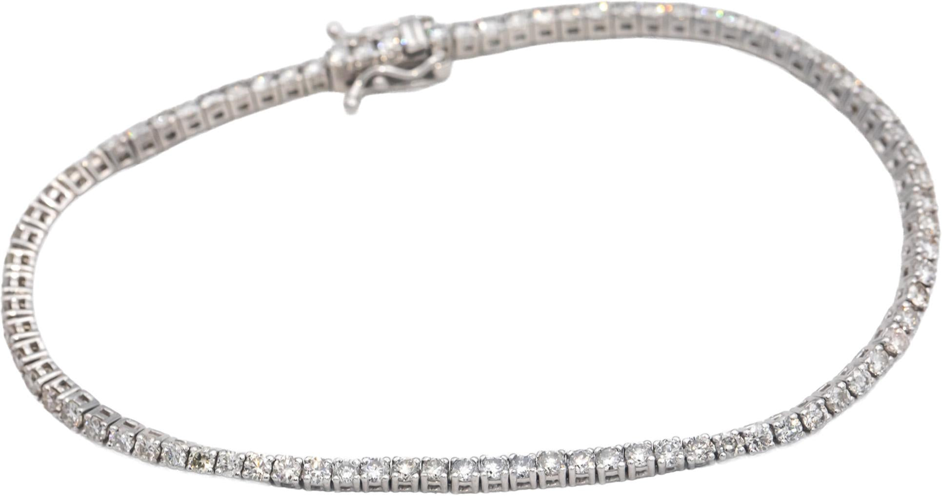 14k White Gold Jewelry Round Diamond Tennis Bracelet 2.80CT