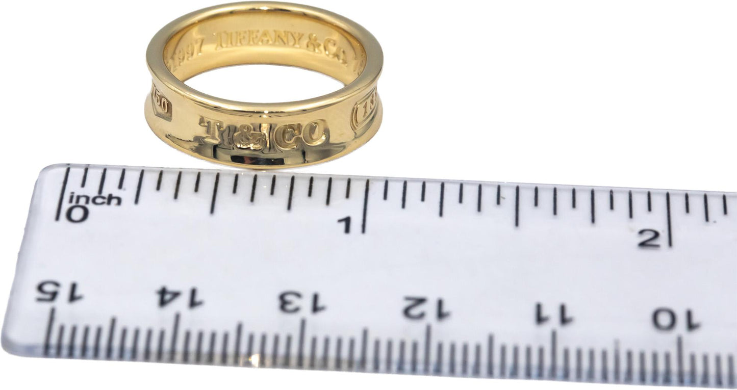 TIFFANY & CO. 18k Yellow Gold Tiffany 1837 Band Ring Size 7