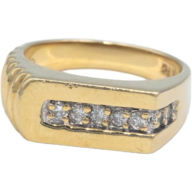 14k Yellow Gold Jewelry 0.22CT VS Round Cut Diamond Band Ring Size 6