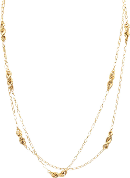 14k Yellow Gold Jewelry 36" Long/9.2mm Wide Opera Length Chain Necklace