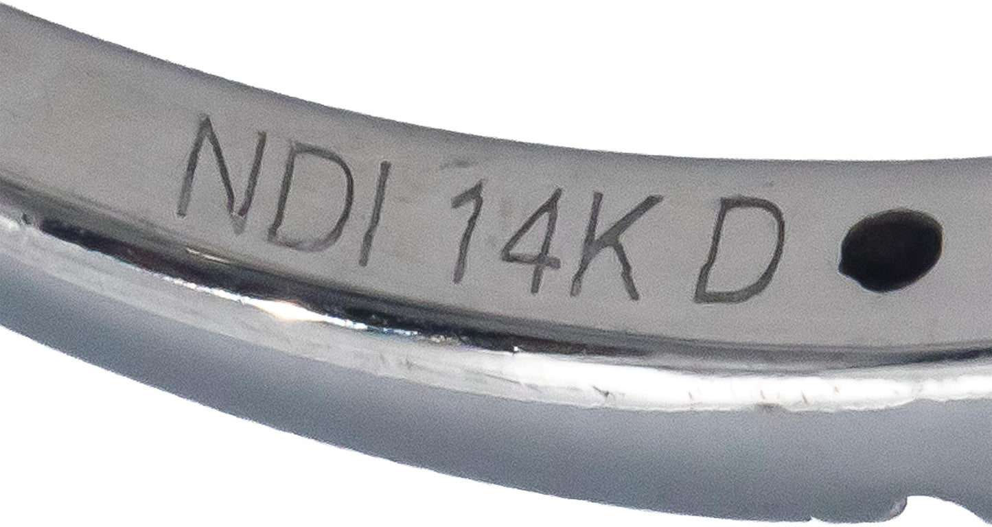 EVER US 14k White Gold Jewelry 0.50CT Round Cut Diamond Ring Size 9.75