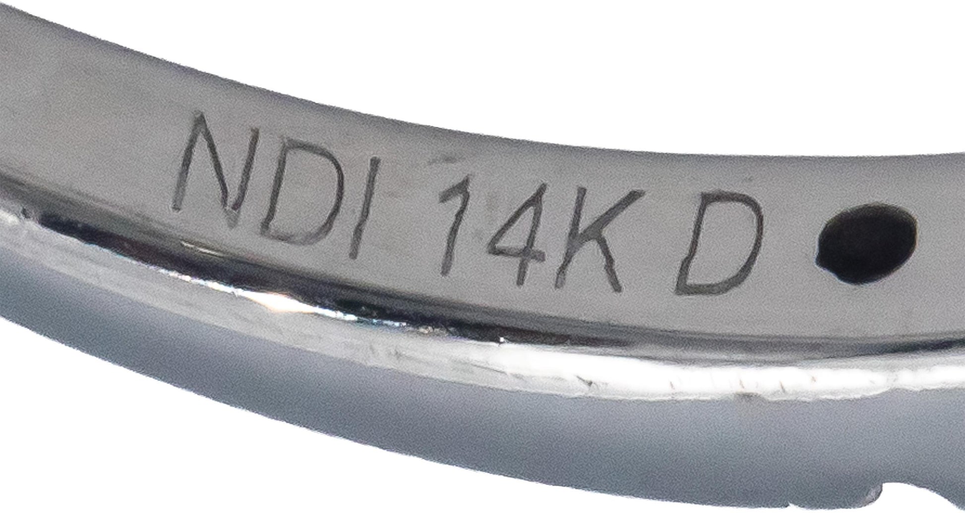 EVER US 14k White Gold Jewelry 0.50CT Round Cut Diamond Ring Size 9.75