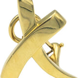 TIFFANY & CO. Paloma Picasso 18k Yellow Gold Graffiti X Earrings w/ Box & Pouch